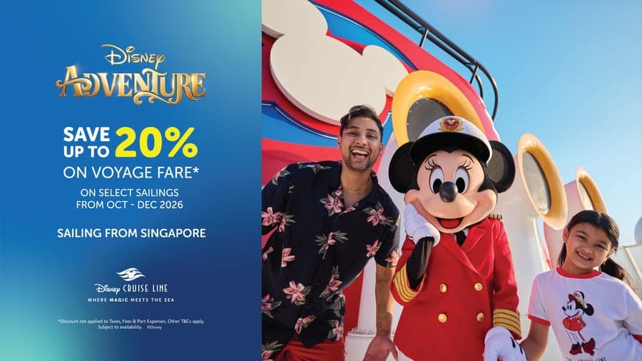 Disney Adventure ล่องทะเลครอบครัวจากสิงคโปร์ 4 วัน 3 คืน